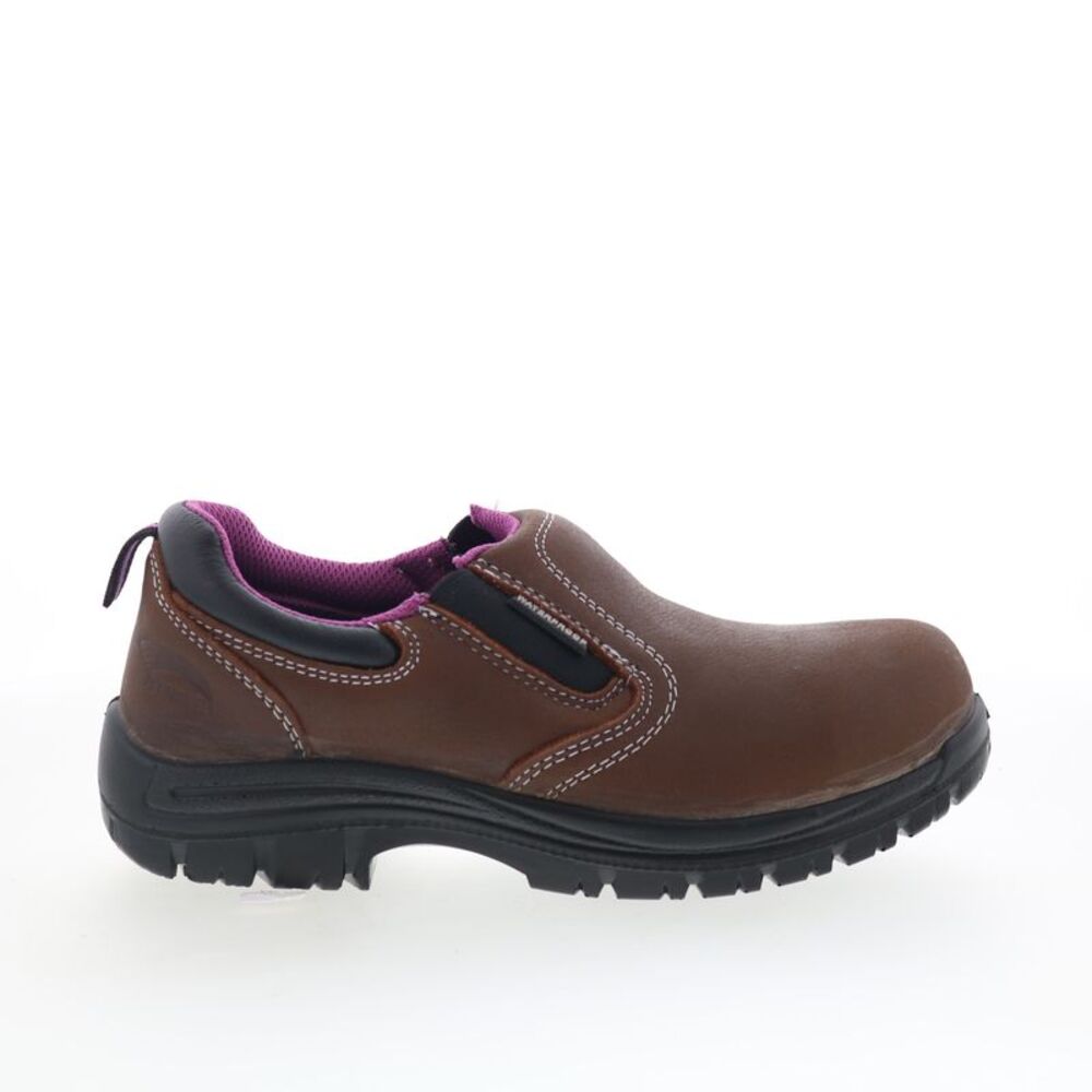Avenger Womens Foreman Slip-On Composite Toe Electrical Hazard Brown Shoes (NWT)